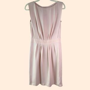 Salvatore Ferragamo Pink Pleated Sheath Dress
